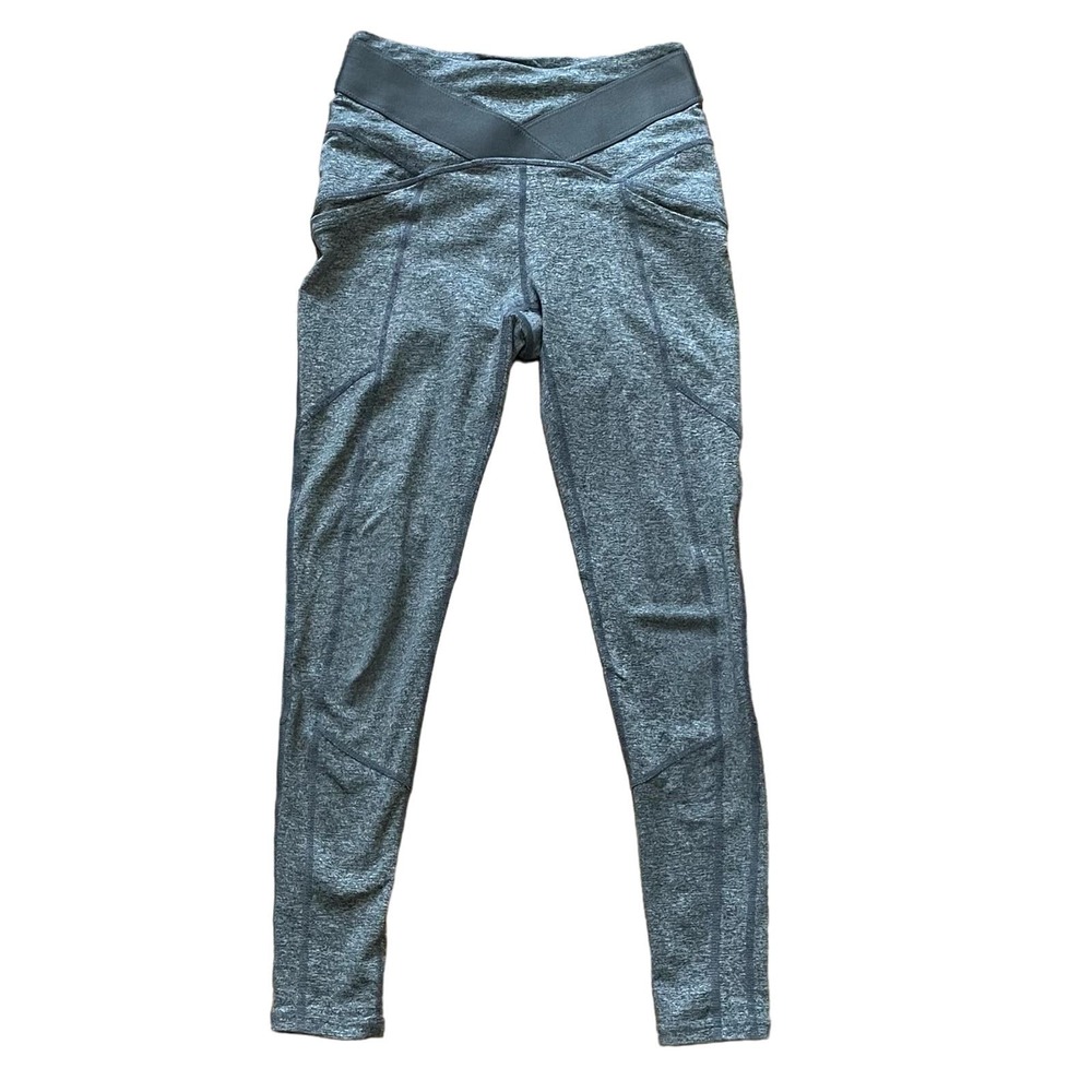 Free People Movement Gray Cross Waist Leggings Pants XS Workout Yoga
